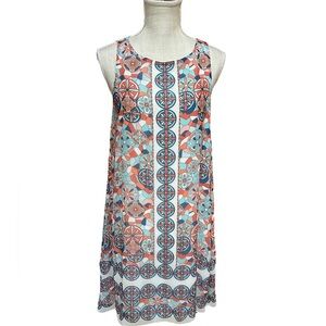 Max Studio Dress Woman's Medallion‎ Print Summer Mini Dress Size XS